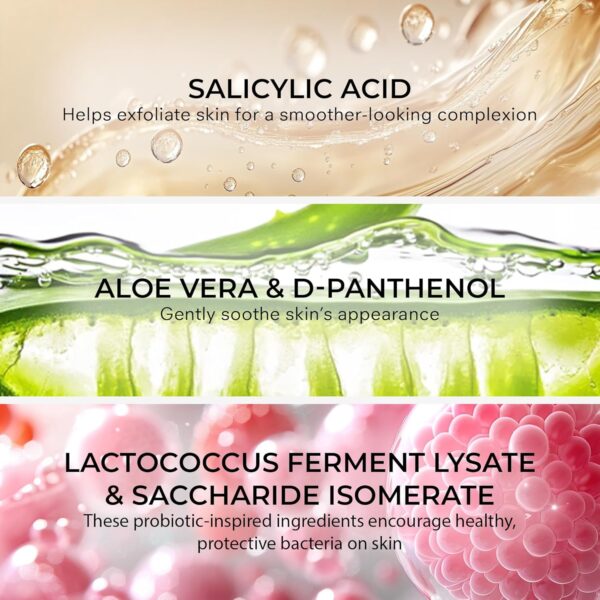 COSMEDIX Clarify Salicylic Acid Foaming Face Wash for Women & Men - Exfoliating Facial Cleanser for Sensitive & Blemish-Prone Skin - Gentle Facewash with Aloe Vera for Glowing Skin, Gluten Free