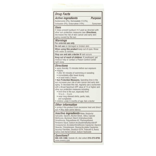 Aveeno Protect + Hydrate Face Sunscreen, SPF 60 Broad Spectrum, for Sensitive Skin, Travel Size, Water Resistant, Paraben, Oxybenzone & Oil Free, 2 fl oz