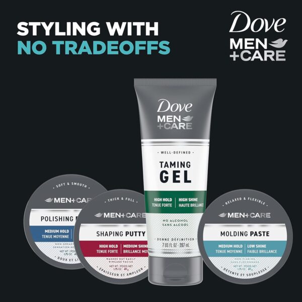 DOVE MEN + CARE Styling Aid Hair Product for a Medium Hold Sculpting Hair Paste for a Textured Look With A Matte Finish 1.75 Ounce (Pack of 3)
