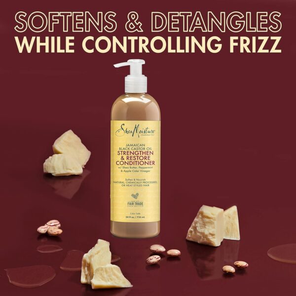 SheaMoisture Strengthen Conditioner Jamaican Black Castor Oil for Damaged Hair Cleanse 24 oz