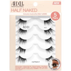 Ardell Naked Half Lashes 434 - Delicately Handcrafted Cat Eye False Eyelashes, 5-Pairs, 1-Pack