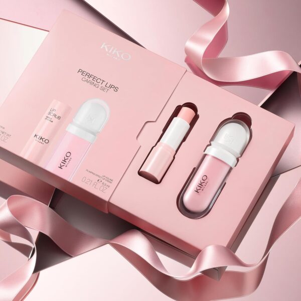 KIKO Milano Perfect Lips Caring Set | 1 Lip Scrub And 1 Lip Cream