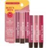Burt's Bees Lip Shimmer Nude Collection, Tinted Lip Balm Stick, Moisturizing for All Day Hydration with Natural Glowy Pigmented Finish & Buildable Color, 3 Warm Shades; Value Pack, 3 Tubes x 0.09 Oz