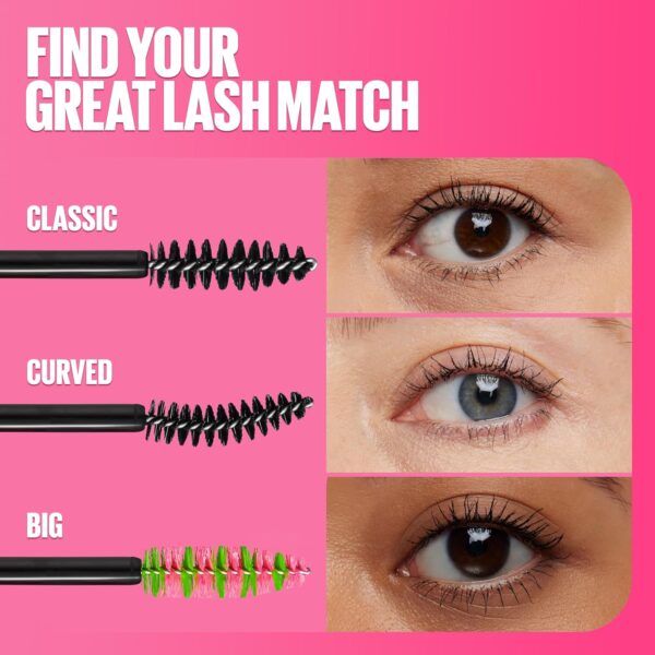 Maybelline Great Lash BIG Washable Mascara, Volumizing, Thickening, Lengthening Mascara, Brownish Black, 2 Count
