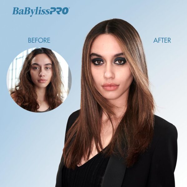 BaBylissPRO Nano Titanium Flat Iron Hair Straightener, 1" Curved Styler for Professional Salon Results and All Hair Types