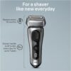 Braun Series 8 Electric Razor for Men, with 4+1 Shaving Elements & Precision Long Hair Trimmer, Close & Gentle Even on Dense Beards, Wet & Dry Electric Razor with 60min Runtime, 8517s Galvano Silver
