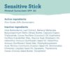 BLUE LIZARD Sensitive Mineral Sunscreen Stick with Zinc Oxide, SPF 50+, Water Resistant, UVA UVB Protection Easy to Apply, Fragrance Free, 0.5 Oz