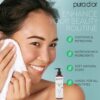 PURA D'OR Facial Cleansing Oil (8 Oz x3 = 24 Oz) Nourishing Botanical Blend with & Vitamin, Jojoba and Sunflower Oil - Gentle Makeup Remover & Deep Cleanser For Healthy, Glowing Skin - Paraben-Free