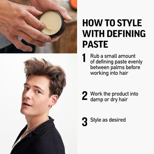 American Crew Men's Hair Defining Paste, Like Hair Gel with Medium Hold Hair Gel & Low Shine, 3 oz