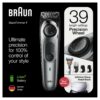 Braun Beard Detail Trimmer, Hair Clippers for Men, Cordless & Rechargeable, Mini Foil Shaver with Gillette ProGlide Razor, Silver, 10 Piece Set