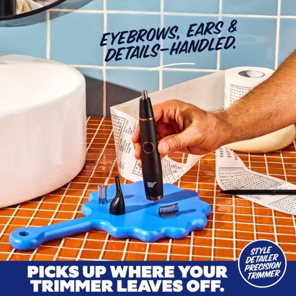 Dollar Shave Club | Double Header Electric Trimmer | Electric Razor with Beard Head & Body Grooming Head