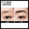Maybelline TattooStudio Waterproof Eyebrow Pencil, Sharpenable, Longwear, Long Lasting, Pigmented Eyebrow Pencil for Defined Brows, Soft Brown, 1 Count