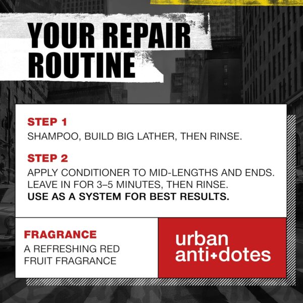 81QFjrtX-cL._SL1500_.jpg Bed Head by TIGI Urban Antidotes Resurrection Shampoo and Conditioner for Damaged Hair 25.36 fl oz 2 count