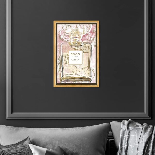The Oliver Gal Artist Co. Fashion and Glam Wall Art Framed Canvas Prints 'Floral French Perfume' Perfumes