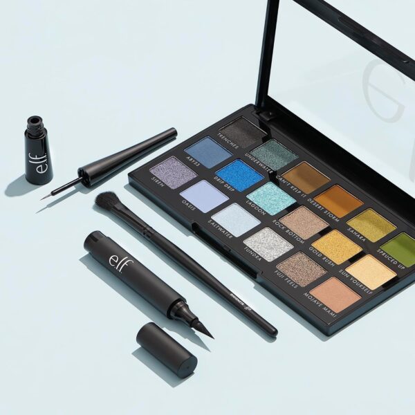 e.l.f. Cosmetics Studio Intense Ink Eyeliner in Blackest Black, 2.5 Gram,pencil