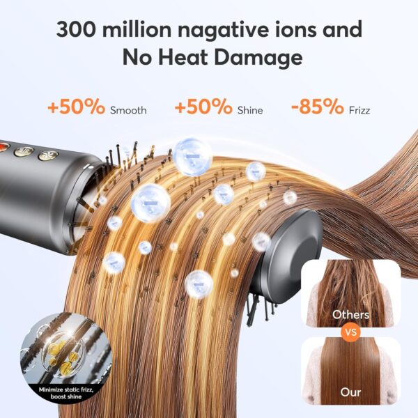 5 in 1 Hair Styler, High-Speed Professional Frizz-Free Hair Dryer Brush, No Heat Damage Air Styler Wrap Blow Dryer - Curl, Volumize, Straighten, 300 Million Ions, Multi Styler, Gift for Women