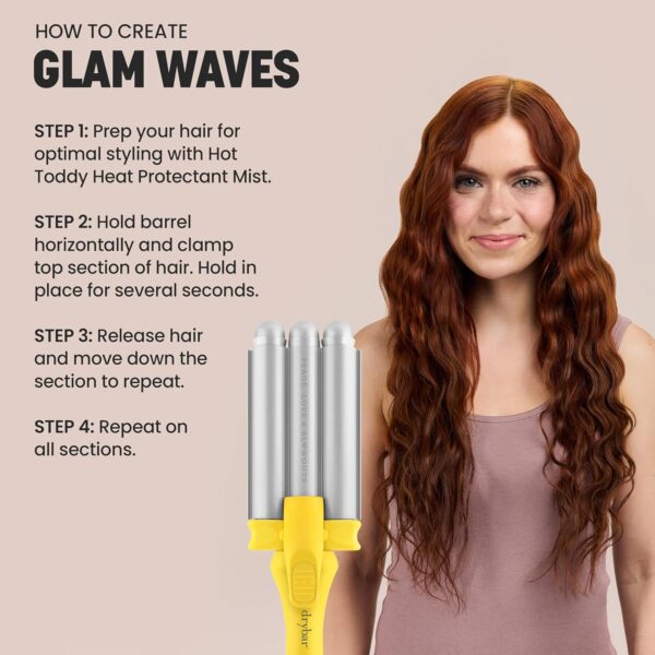 Drybar The Mixologist Interchangeable Styling Iron | One Tool with Three Different Hair Styles of Waves and Curls, Reduces Frizz, Adds Shine, Maintains Healthy Locks for all Hair Types