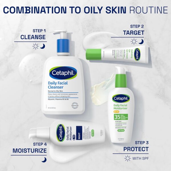 Cetaphil Night Moisturizer for Face, Hydrating Facial Moisturizer with Hyaluronic Acid, For All Skin Types, Lightweight and Non-Comedogenic, Dermatologist Recommended for Sensitive Skin, 3oz