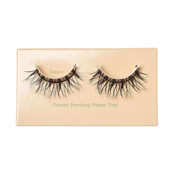 KISS Sister Nature False Eyelashes, 'Dawn', 12 mm, 100% Natural Hair, Recyclable Paper Box, Printed with Soy Ink, Cruelty Free, Vegan, Includes 1 Pair of Reusable Strip Lashes