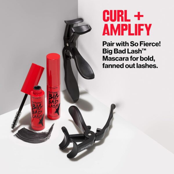 Revlon Comfort and Control Eyelash Curler, Easy to Use with Storage for Refill Pads