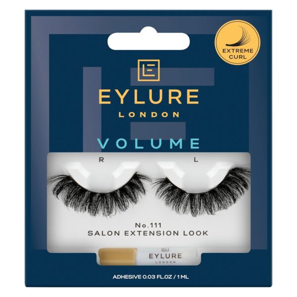Eylure Salon Extension Look False Eyelashes, Volume No. 111, 1 Pair