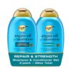 OGX Renewing + Argan Oil of Morocco Shampoo & Conditioner Set, Damage Repairing Shampoo & Conditioner Helps Strengthen & Repair Dry, Damaged Hair, Sulfate-Free Surfactants, 13 fl. Oz, 2 Pack