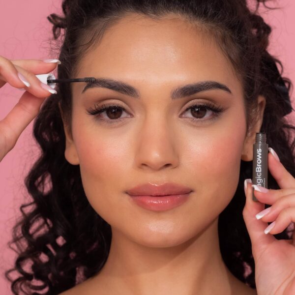 MCoBeauty Magic Brows Tinted Brow Gel in Medium/Dark, Volumizing, Water-Resistant, Quick-Drying, Buildable Formula for Natural to Bold Brows, Vegan, Cruelty Free