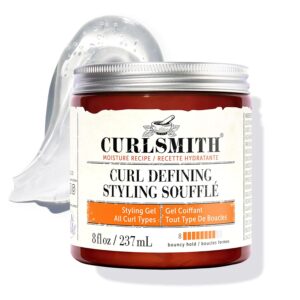CURLSMITH - Curl Defining Styling Soufflé - Vegan Medium Hold Styling Gel for Wavy, Curly and Coily Hair (8oz)