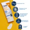 CeraVe 100% Mineral Sunscreen SPF 50, Face sunscreen With Zinc Oxide & Titanium Dioxide, Hyaluronic Acid + Niacinamide + Ceramides, Oil Free, Travel Size 2.5 oz