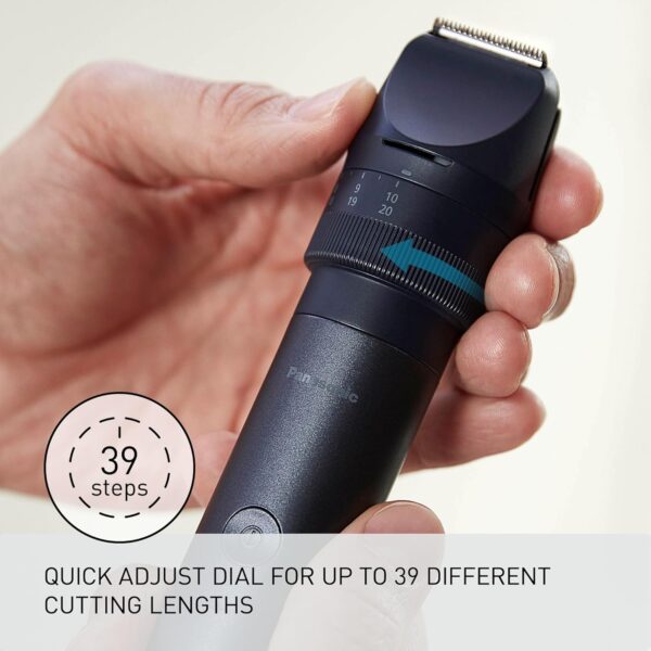 Panasonic MultiShape Electric Trimmer for Beard and Hair, 39 Adjustable Cutting Lengths and Advanced Blade System, Cordless Waterproof Wet/Dry Clipper for Men - ER-ACKN1-HB