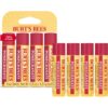 Burt's Bees Lip Balm - Pomegranate, Lip Moisturizer With Responsibly Sourced Beeswax, Tint-Free, Natural Origin Conditioning Treatment, 4 Tubes, 0.15 oz.
