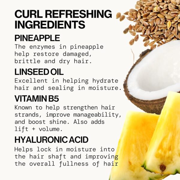 Pacifica Pineapple Swirl Curl Defining Cream for Curly Hair 4 oz – Frizz Control & Curl Enhancer Styling Cream for Curly & Wavy Hair Coconut Oil & Hyaluronic Acid Defines & Adds Bounce Without Crunch