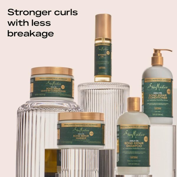SheaMoisture Bonding Oil Amla Oil to Protect, Strengthen and Smooth Hair with Amla Oil and Fair-Trade Shea Butter with 5X Strength and 24-Hour Frizz & Humidity Control 3.3fl oz