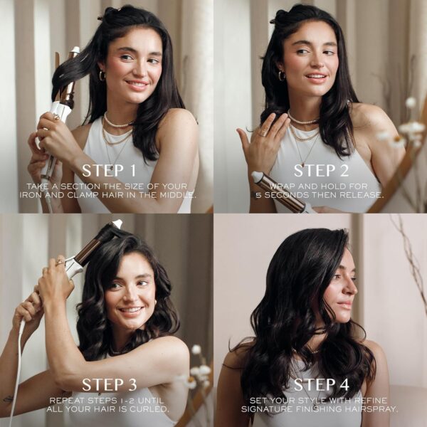 Kristin Ess Hair 1 Inch Titanium Curling Iron for Beach Waves, Small to Medium Curls for Short Hair, Ionic Technology, Fast Heat, Dual Voltage, Auto Shut-Off