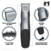 Wahl Groomsman Corded or Cordless Beard Trimmer for Men - Rechargeable Grooming Kit for Facial Hair - Beard Trimmer & Groomer - Model 9918-6171V
