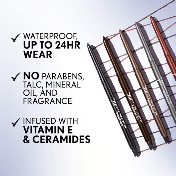 81bbaYFaKmL._SL1500_.jpg COVERGIRL Perfect Point Plus Ink Gel Eye Pencil, Pigmented, Long-Wearing, Vegan Formula, Dazzling Burgundy 295, 0.01oz