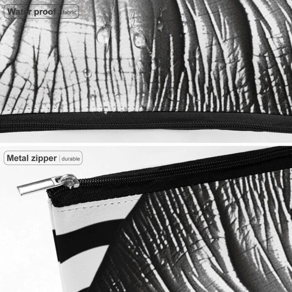 Makeup Bag for Women Cosmetic Bags Lips In Black And White Stripes Travel Toiletry Bag Cute Zipper Make Up Bags Large Capacity Make Up Case Organizer Portable Makeup Pouch for Travelling Gift