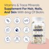Moerie Ultimate Hair Boost Supplement for Women & Men - Hair, Skin, Nails Vitamins with Biotin & Minerals for Hair Health - Thicker Hair - 60 Capsules