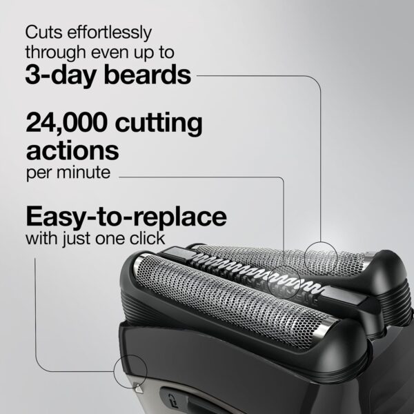 Braun Series 3 Pro Skin Electric Shaver Replacement Head - 32B - Compatible with Electric Razors 3000s, 3010s, 3040s, 3050cc, 3070cc, 3080s, 3090cc