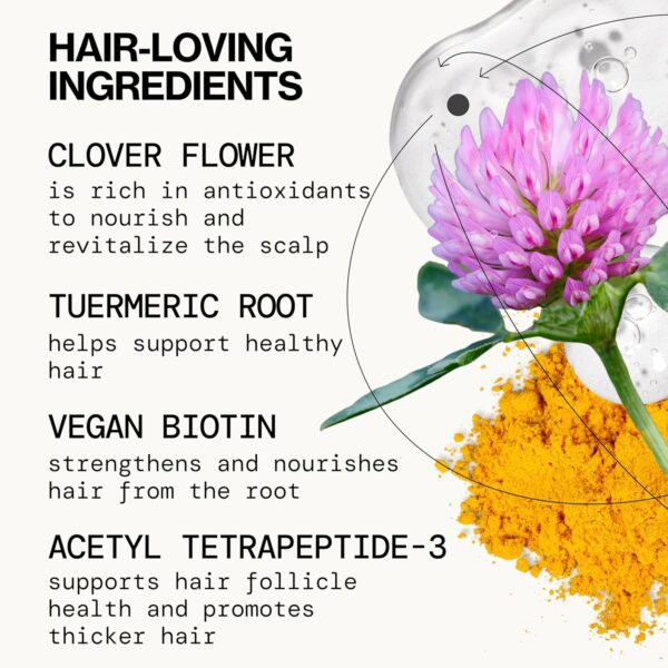 Pacifica Invisible Calming Hair Serum, Frizz Control & Hair Thickening Treatment for Fuller-Looking Hair – Unscented Leave-In Scalp Serum with Peptides, Biotin & Caffeine 1 fl oz, Vegan & Cruelty-Free