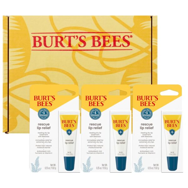 Burts Bees Rescue Lip Relief with Shea Butter and Echinacea, 100% Natural Origin, 0.35 Ounces