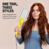 Drybar The Mixologist Interchangeable Styling Iron | One Tool with Three Different Hair Styles of Waves and Curls, Reduces Frizz, Adds Shine, Maintains Healthy Locks for all Hair Types