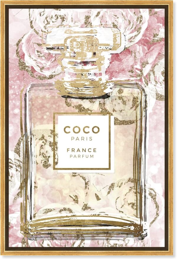 The Oliver Gal Artist Co. Fashion and Glam Wall Art Framed Canvas Prints 'Floral French Perfume' Perfumes