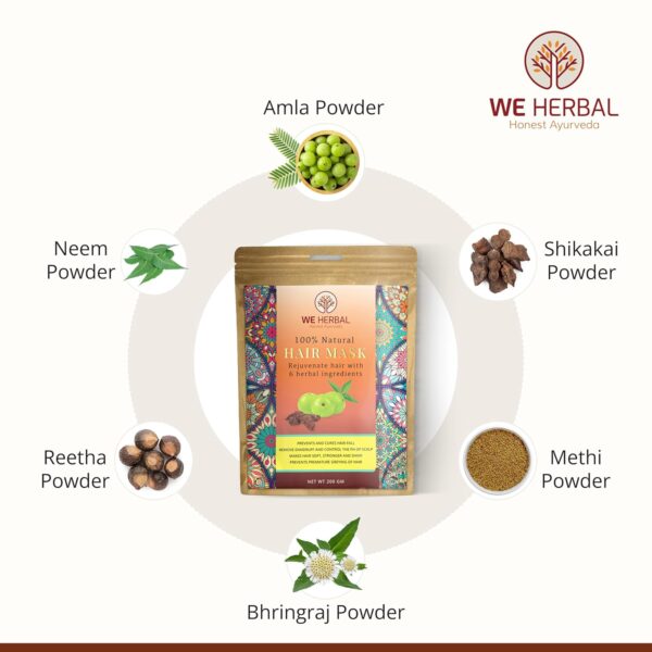 200 gm Hair Mask, Ayurvedic Care for Naturally Beautiful Hair Care, Deep Conditioning & Nourishing, All Hair Types