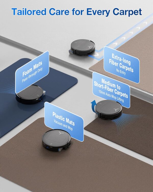 ECOVACS DEEBOT T80 Omni Robot Vacuum and Mop, 18,000Pa Suction, OZMO™ Roller Real-Time Mop Washing, Self-Emptying, Hot Air Drying, AI Navigation, Anti-Tangle Brush, for Pets, Carpets & Hard Floors