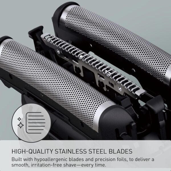 Panasonic Swipe Right Travel Shaver for Men, Portable Electric Razor with USB-C Charging, 3-Blade Cutting System and Beard Sensor Technology, Wet/Dry Use - ES-CM3A-K