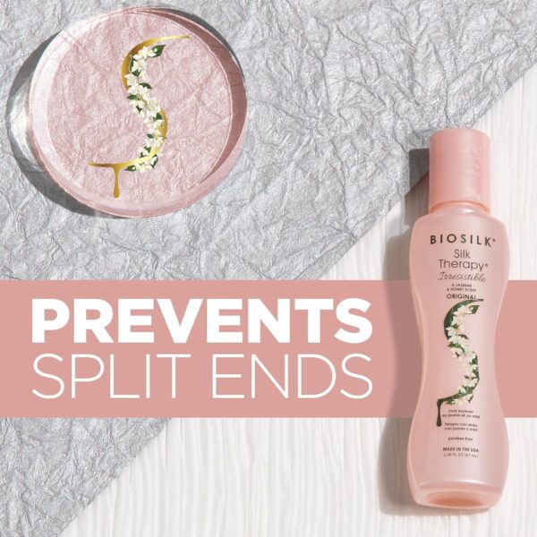 BioSilk Irresistible Collection Silk Therapy Leave-in Treatment, For All Hair Types, Jasmine & Honey Scent, Sulfate, Paraben, & Cruelty-Free, 2.26 Oz