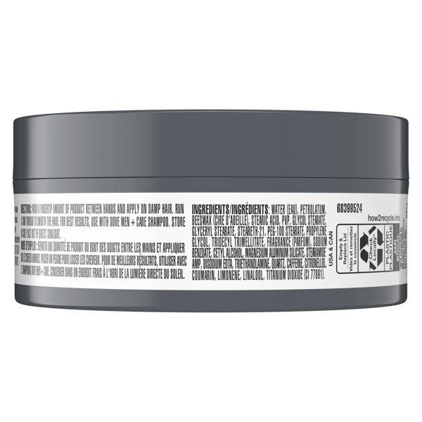 DOVE MEN + CARE Styling Aid Hair Product for a Medium Hold Sculpting Hair Paste for a Textured Look With A Matte Finish 1.75 Ounce (Pack of 3)