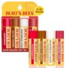 Burt's Bees Lip Balm, 100% Natural Origin, Peppermint, Salted Caramel, Shortbread Cookie and Cranberry Spritz Moisturizing Lip Balms (4-Pack)