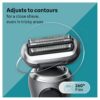 Braun Electric Shaver for Men, Series 7 7171cc, Wet & Dry Shave, Turbo & Gentle Shaving Modes, Waterproof Foil Shaver with Precision Trimmer, Space Grey
